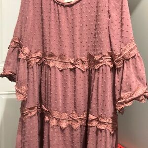 Lace mauve dress